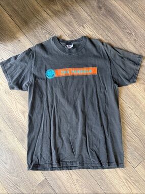Official vintage band The Vandals Black Graphic Tee with Orange & Teal Logo
